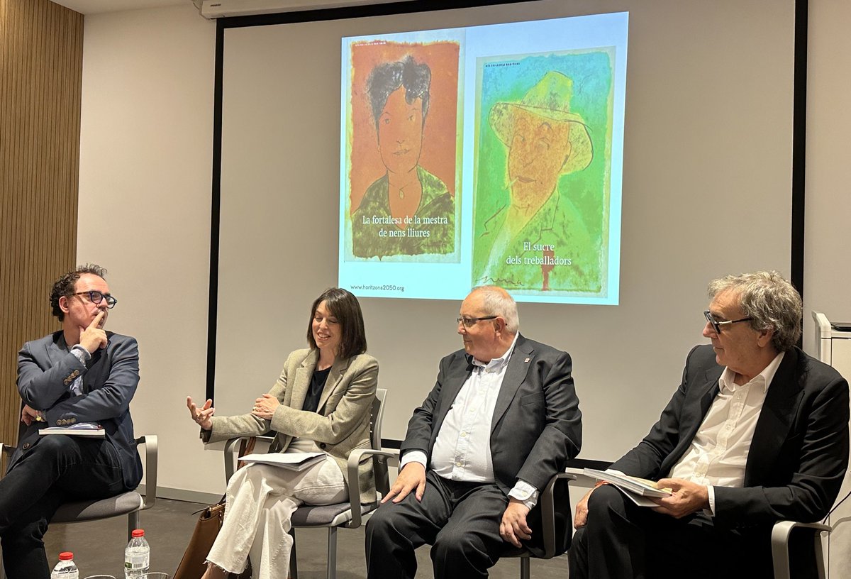 marcsolanes's tweet photo. Enhorabona per l'acte i per la revista, @Antoni_Gelonch i @francesccanosa! Un tercer número amb Tatxo Benet, Núria Cervós, Alba Vilanova de Gàrzola, la marededeu de l'actual IEI i molt més! #Horitzons https://t.co/gvsedl3tKM