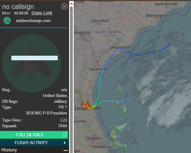 SR_Planespotter's tweet photo. P-8A Poseidon 170014 #AE6A3B with AAS has been decently active out of NAS Jacksonville FL these last two weeks.
Up today as #AE683B
Have some buddies out there so hopefully I will be able to share those shots later this week or next. https://t.co/75UmeMP69Z