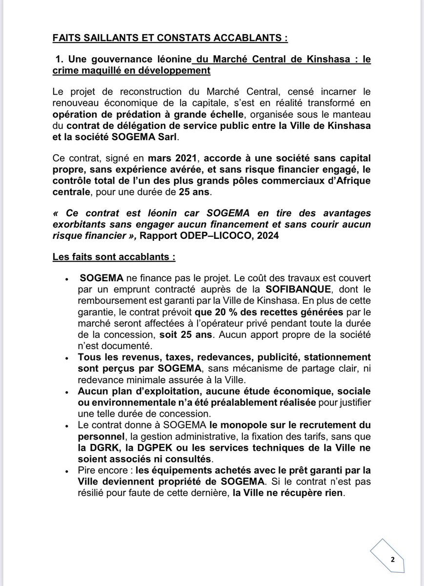 TopCongo's tweet photo. #Kinshasa, l’@odeprdc dénonce « avec vigueur la gouvernance calamiteuse, illégale et prédatrice de l’ancien gouverneur @GentinyNgobilaM et exige l’ouverture immédiate des poursuites contre lui sur le dossier Zando » #RDC #DRC @GouvernoratK https://t.co/Ar6vojB4mo