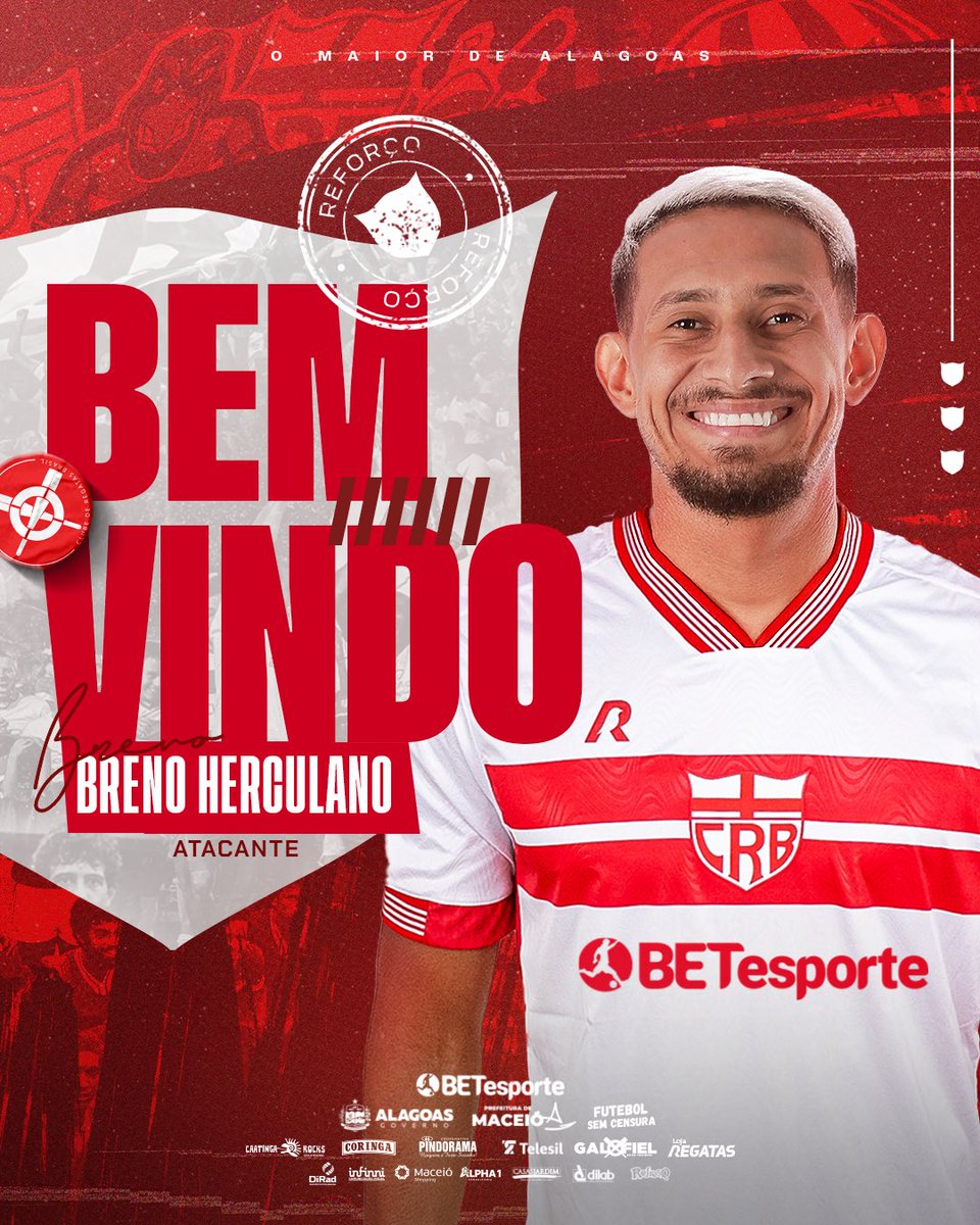 CRBoficial's tweet photo. TEM REFORÇOS CHEGANDO NO GALO DE CAMPINA! ✍🏽✅

📌 O atacante Douglas Baggio vem do Botafogo-SP, onde disputou 62 partidas, entre Campeonato Paulista e Brasileirão Série B, nas temporadas 2024 e 2025. Formado nas categorias de base do Flamengo, o extremo também atuou por 122 jogos pelo Grêmio Novorizontino. Ele também tem passagens por Goiás, Ceará, Boa Esporte, Luverdense e outras equipes do futebol brasileiro.

📌 Breno Herculano é centroavante e vem diretamente do Goiás, clube onde está há quatro temporadas e disputou a Série A do Campeonato Brasileiro. Além disso, o jogador também tem em seu currículo um título do Campeonato Capixaba e uma passagem pelo futebol europeu.

📌 O volante Gabriel Gazão é mais um reforço que chega ao CRB. Oriundo da categoria de base do Grêmio, o atleta revelado pela equipe gaúcha também tem passagem pelo Avaí, em 2023, e em 2025 estava no São Bento.

Sejam bem-vindos ao Galo de Campina e que juntos tenhamos uma grande temporada! 🏴󠁧󠁢󠁥󠁮󠁧󠁿
