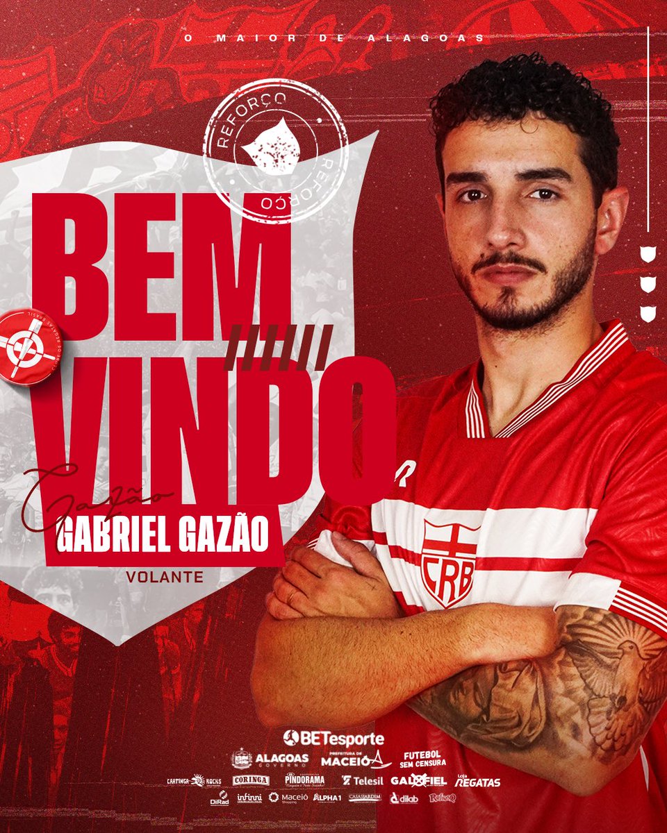 CRBoficial's tweet photo. TEM REFORÇOS CHEGANDO NO GALO DE CAMPINA! ✍🏽✅

📌 O atacante Douglas Baggio vem do Botafogo-SP, onde disputou 62 partidas, entre Campeonato Paulista e Brasileirão Série B, nas temporadas 2024 e 2025. Formado nas categorias de base do Flamengo, o extremo também atuou por 122 jogos pelo Grêmio Novorizontino. Ele também tem passagens por Goiás, Ceará, Boa Esporte, Luverdense e outras equipes do futebol brasileiro.

📌 Breno Herculano é centroavante e vem diretamente do Goiás, clube onde está há quatro temporadas e disputou a Série A do Campeonato Brasileiro. Além disso, o jogador também tem em seu currículo um título do Campeonato Capixaba e uma passagem pelo futebol europeu.

📌 O volante Gabriel Gazão é mais um reforço que chega ao CRB. Oriundo da categoria de base do Grêmio, o atleta revelado pela equipe gaúcha também tem passagem pelo Avaí, em 2023, e em 2025 estava no São Bento.

Sejam bem-vindos ao Galo de Campina e que juntos tenhamos uma grande temporada! 🏴󠁧󠁢󠁥󠁮󠁧󠁿
