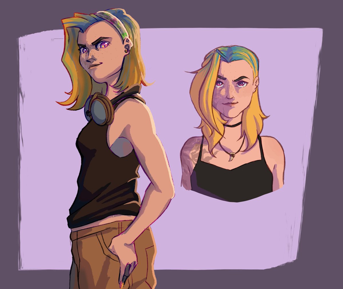 perrisplace's tweet photo. some art of how jinx looks in my post-canon fic, “Reflecting Light” ❤️❤️
•
•
•
#jinxarcane #jinxart #jinxfanfic https://t.co/9hP6JQEwNX