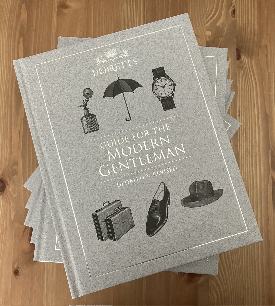 Debretts's tweet photo. Hot off the press! Advance copies of Debrett's Guide for the Modern Gentleman, updated and revised for a new era, have arrived in the office!

Pre-Order now from our website  (link ⤵️) and enjoy a £5 discount.

#guideforthemoderngentleman #debrettsmoderngent #gentleman https://t.co/t84JcWfIbp