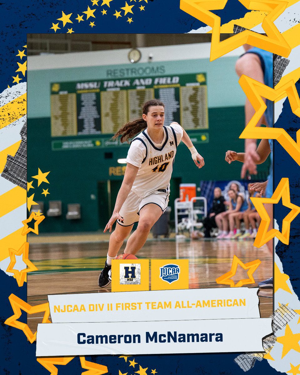 Highland CC WBB (@hccscottiewbb) on Twitter photo Whats one more accolade to add to the list?
-1000 Point Scorer
-Most Blocks in Highland History
-Conference Tournament MVP
Conference Player of the Year
And now First Team All-American. Congrats to Sophomore <a href="/CMcNamara23/">Cameron McNamara</a> on the final step to an amazing season. Whats one more accolade to add to the list?
-1000 Point Scorer
-Most Blocks in Highland History
-Conference Tournament MVP
Conference Player of the Year
And now First Team All-American. Congrats to Sophomore <a href="/CMcNamara23/">Cameron McNamara</a> on the final step to an amazing season.