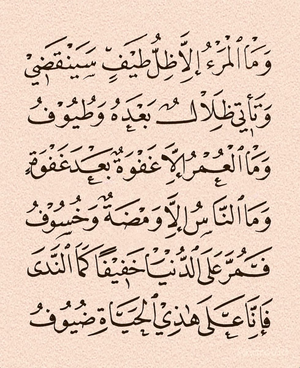 بيت شعر عربي كل يوم tweet media