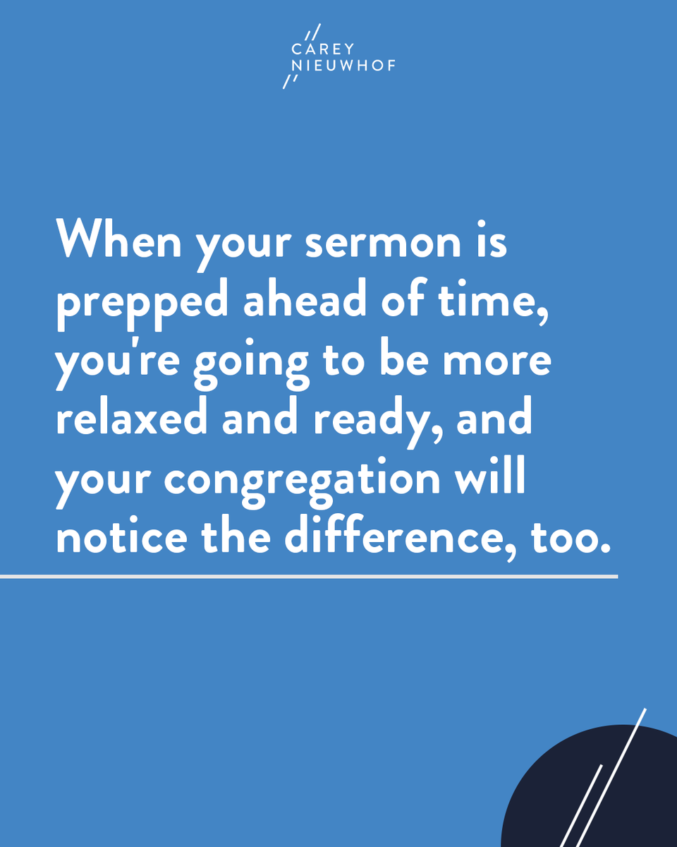 Giving your sermon and God’s Word the honor it deserves isn’t just the work you do on Sunday morning. 

It’s also in the weeks and days leading up to Sunday where you’ve put in the work to study and prep.