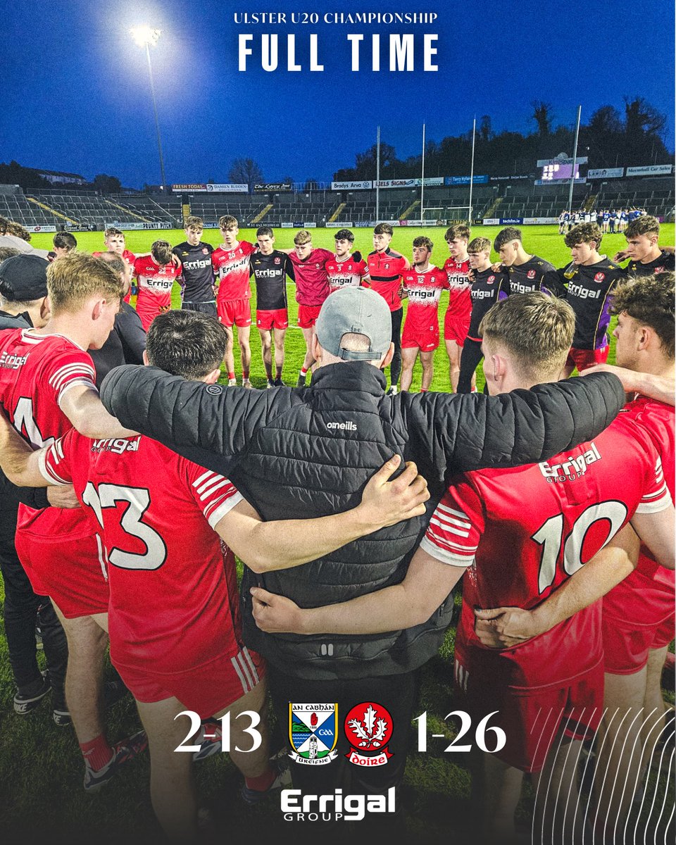 🇦🇹🏐 Full time in Breffni Park, where Derry advance to a home semi-final in the Ulster U20 football championship. 

#DerryGAA2025