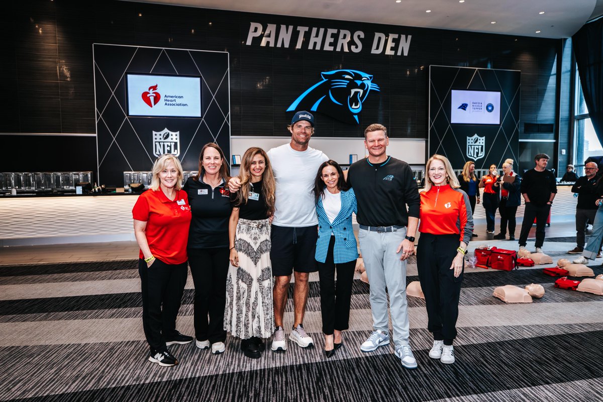 Thankful to the David and Nicole Tepper Foundation for improving CPR education, AED access &amp; cardiac emergency response plans. Monday started this impactful work with a Heartsaver™ CPR training for Tepper Sports &amp; Entertainment employees. <a href="/Panthers/">Carolina Panthers</a>, <a href="/CharlotteFC/">Charlotte FC</a> <a href="/AmericanHeartNC/">AmericanHeartNC</a>