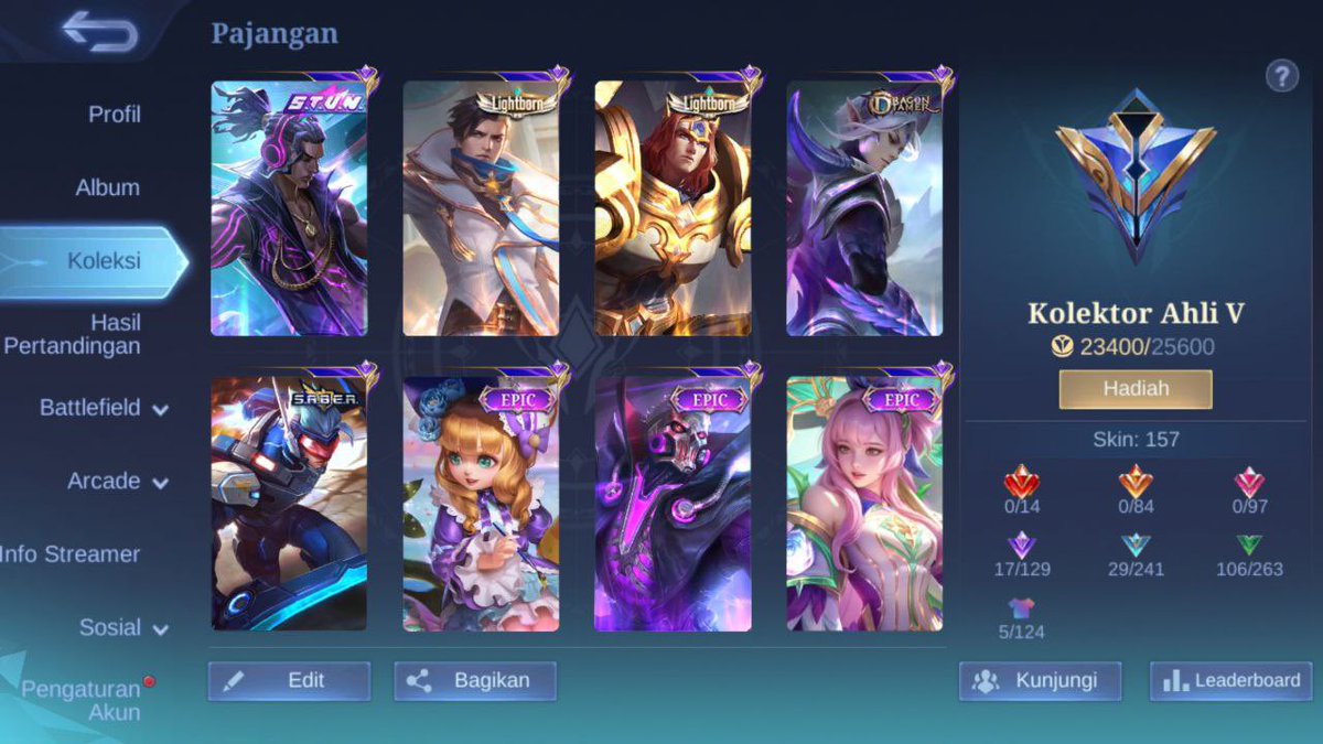 jejestoreml's tweet photo. 154. WTS akun ml fresh skin brody stun granger lb

⚜️ Harga : 65k aja
⚜️ Skin : 157
⚜️ Hero : 110 hampir lengkap
⚜️ Emblem ALL MAX
⚜️ monsep take sgmail fresh buatanku -plat 

#zonauang wtb wts jual ml murah https://t.co/oxPMZsmp5K