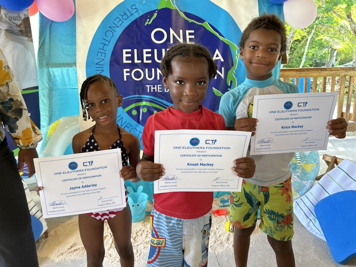 OneEleuthera's tweet photo. Summer isn’t here yet, but at OEF, we’re already thinking about what matters most: keeping our communities safe. ☀️
We’re proud to have equipped so many children and adults across South Eleuthera with lifesaving swimming skills through our FREE “Learn to Swim” program! 🏊‍♂️💙👧🏾👦🏼 https://t.co/UdMwqijvE1