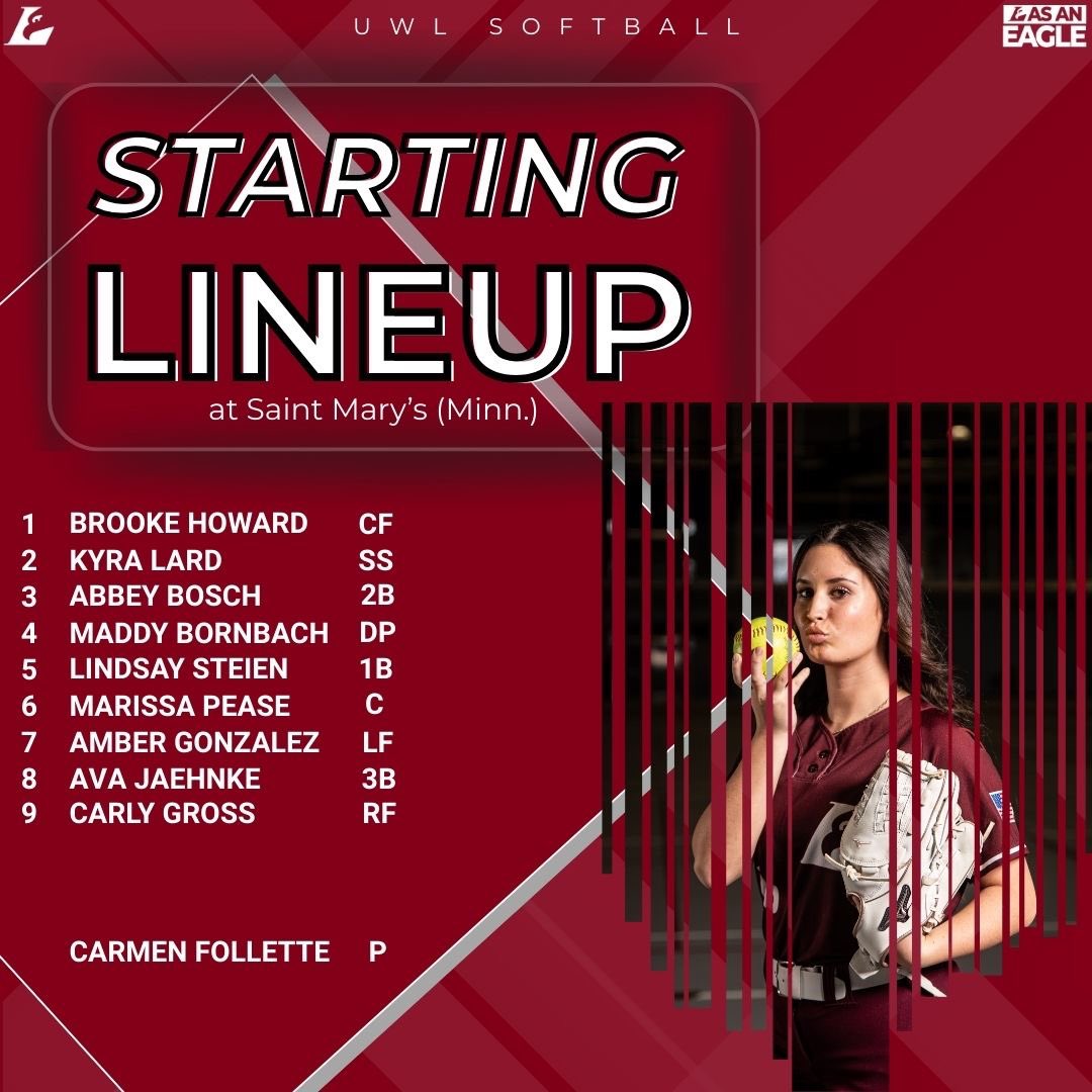 Starting lineup for today’s game at Saint Mary’s (Minn.)