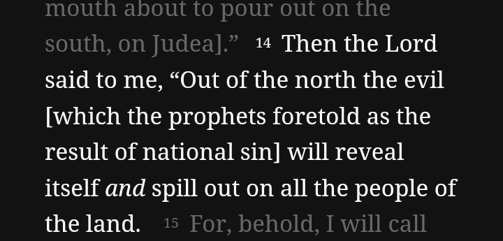 Em3rieNwa's tweet photo. @eric_gugua It's biblical Jeremiah 1vs14 fr https://t.co/4trofsfmPm