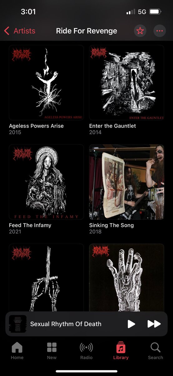 I’ve been listening to a lot of ride for revenge lately. I’m going to listen to beherit engram now!