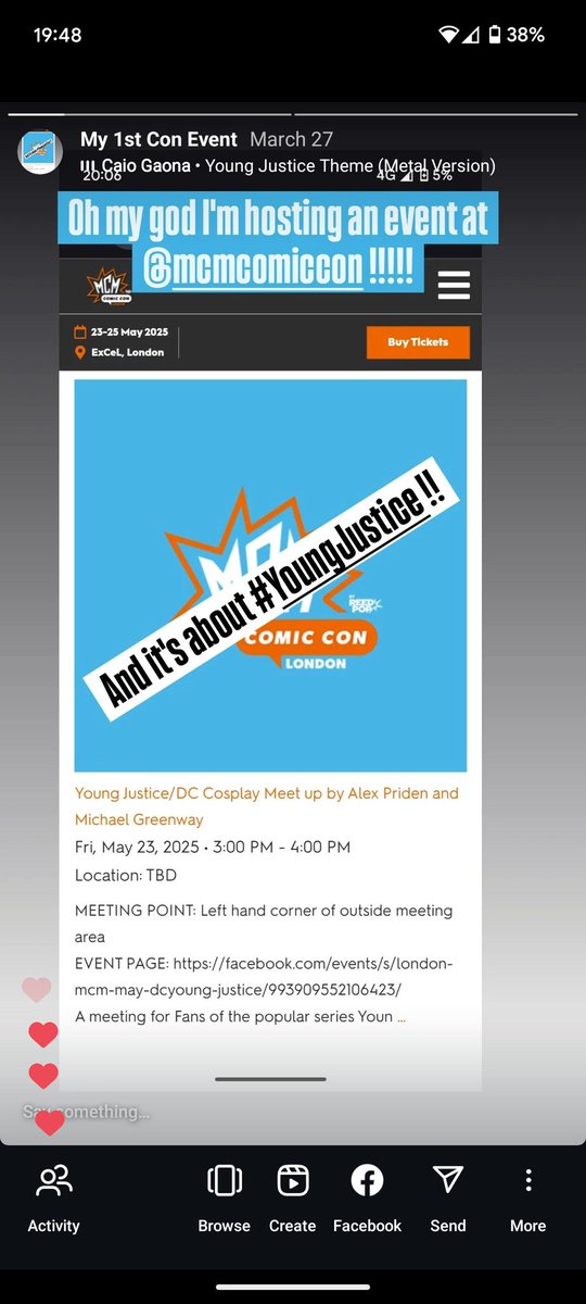 So the <a href="/MCMComicCon/">MCM Comic Con</a> panel that got put up for a #YoungJustice ) #dccomics meet up just disappeared off the page 😭😭😭 what the heck!