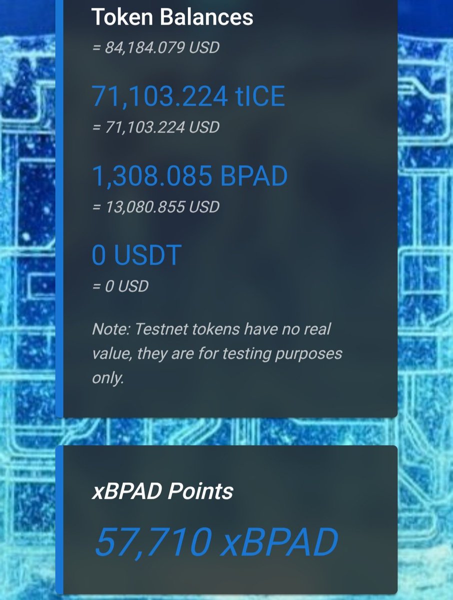 CryptolaunchNWS's tweet image. 🚨 𝗜𝗖𝗘 𝗕𝗹𝗼𝗰𝗸𝗽𝗮𝗱 𝗧𝗲𝘀𝘁𝗻𝗲𝘁 𝗔𝗶𝗿𝗱𝗿𝗼𝗽
⭐⭐⭐⭐⭐

🔰Join testnet and earn xBPAD points which will be converted to BPAD tokens.

🪙 BPAD Total supply is 100M
Public sale price: $0.0350
👤 𝗥𝗲𝗳𝗲𝗿𝗿𝗮𝗹 𝗰𝗼𝗱𝗲: 𝟱𝗫𝟳𝗛𝗪𝗟

Details below
⬇️ 

#Iceblockpad