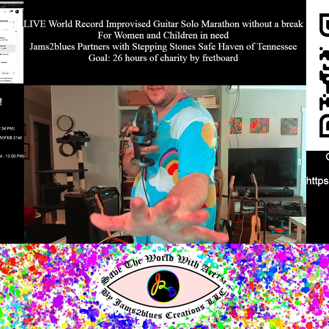 James Lee (Jams2blues) (@jams2blues) on Twitter photo 🧵 1/10: I played guitar for 25 hours straight, breaking a world record live-streamed globally. But this isn't about breaking records, it's about breaking barriers.
I'm <a href="/jams2blues/">Jams2blues</a>, artist, polymath, coder, and fighter. Here's my story.
🔊🔝
"Bloodied and blistered fingertips at 🧵 1/10: I played guitar for 25 hours straight, breaking a world record live-streamed globally. But this isn't about breaking records, it's about breaking barriers.
I'm <a href="/jams2blues/">Jams2blues</a>, artist, polymath, coder, and fighter. Here's my story.
🔊🔝
"Bloodied and blistered fingertips at