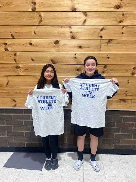 AthleticsHerget's tweet image. Congratulations to Valerie Bahena and Maren Minarcik on being chosen as student athlete of the week for girls soccer. They were chosen for their hard work and effort on the field and in the classroom! #studentathleteoftheweek #partofthepack