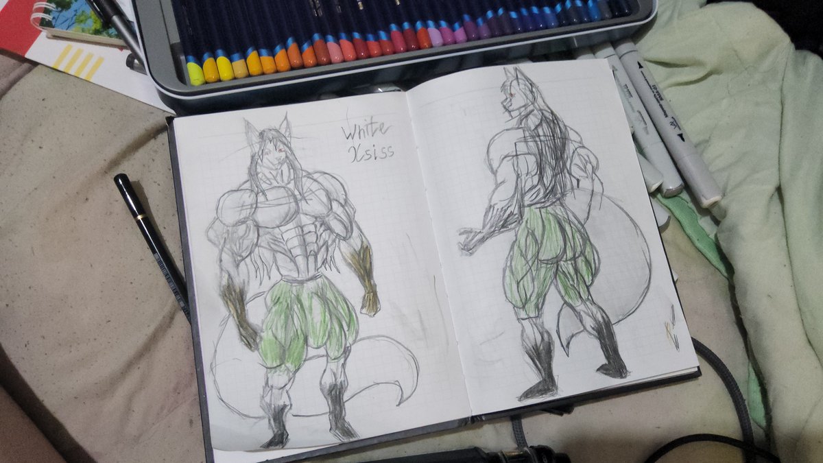 TridmyV's tweet photo. you're sitting at work, working, trying to restore a crashed postgres database.
And then such a handsome guy comes to mind and says “Bro, you think too much about muscular foxes :3”
#character #SFV #drawing #fox #anthroart #furry #furryartwork #sredded #muscleart #foxboy #scetch https://t.co/YaUNnK9Hyl