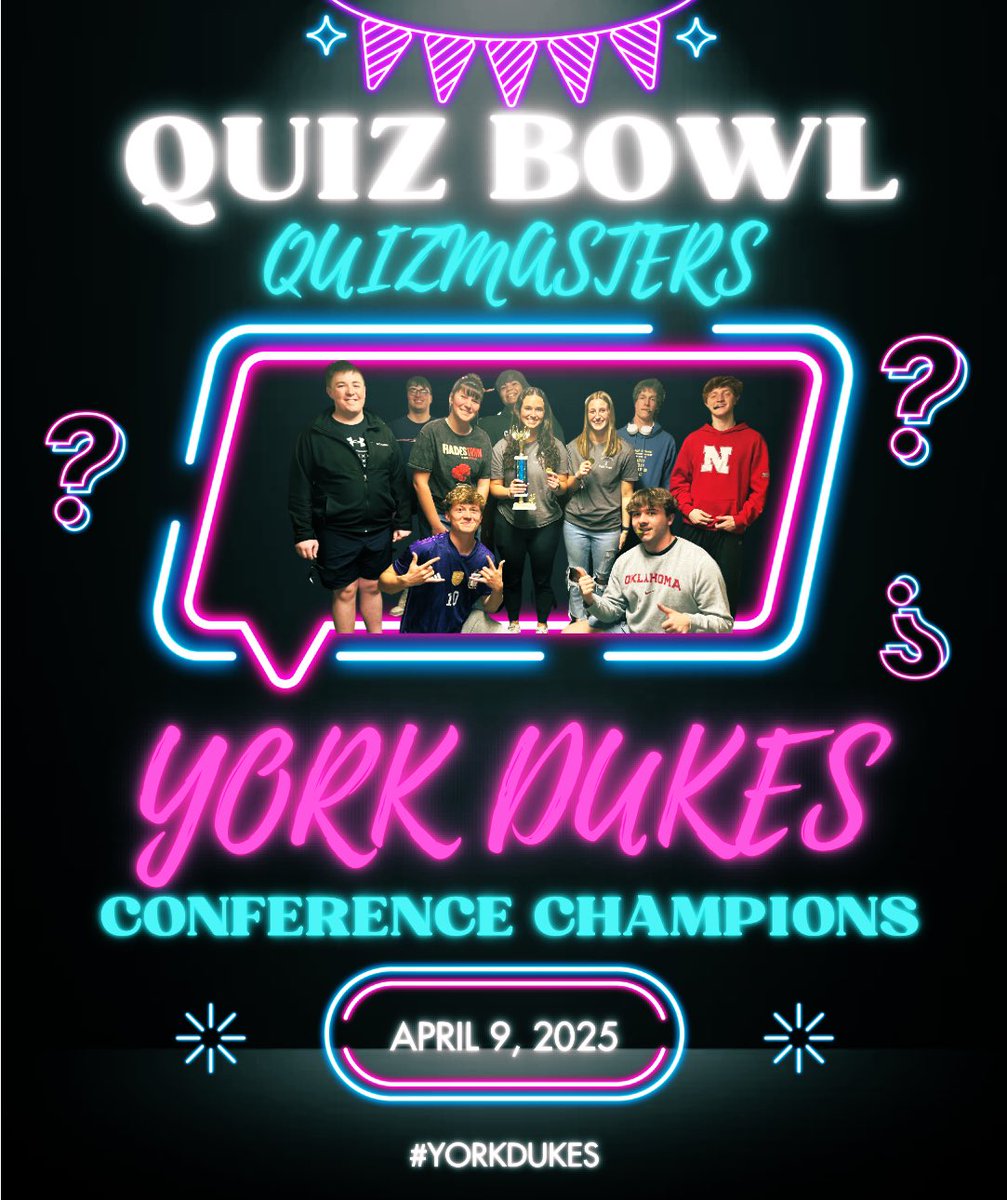 QUIZMASTERS!! The #yorkdukes are CENTRAL CONFERENCE CHAMPIONS!!