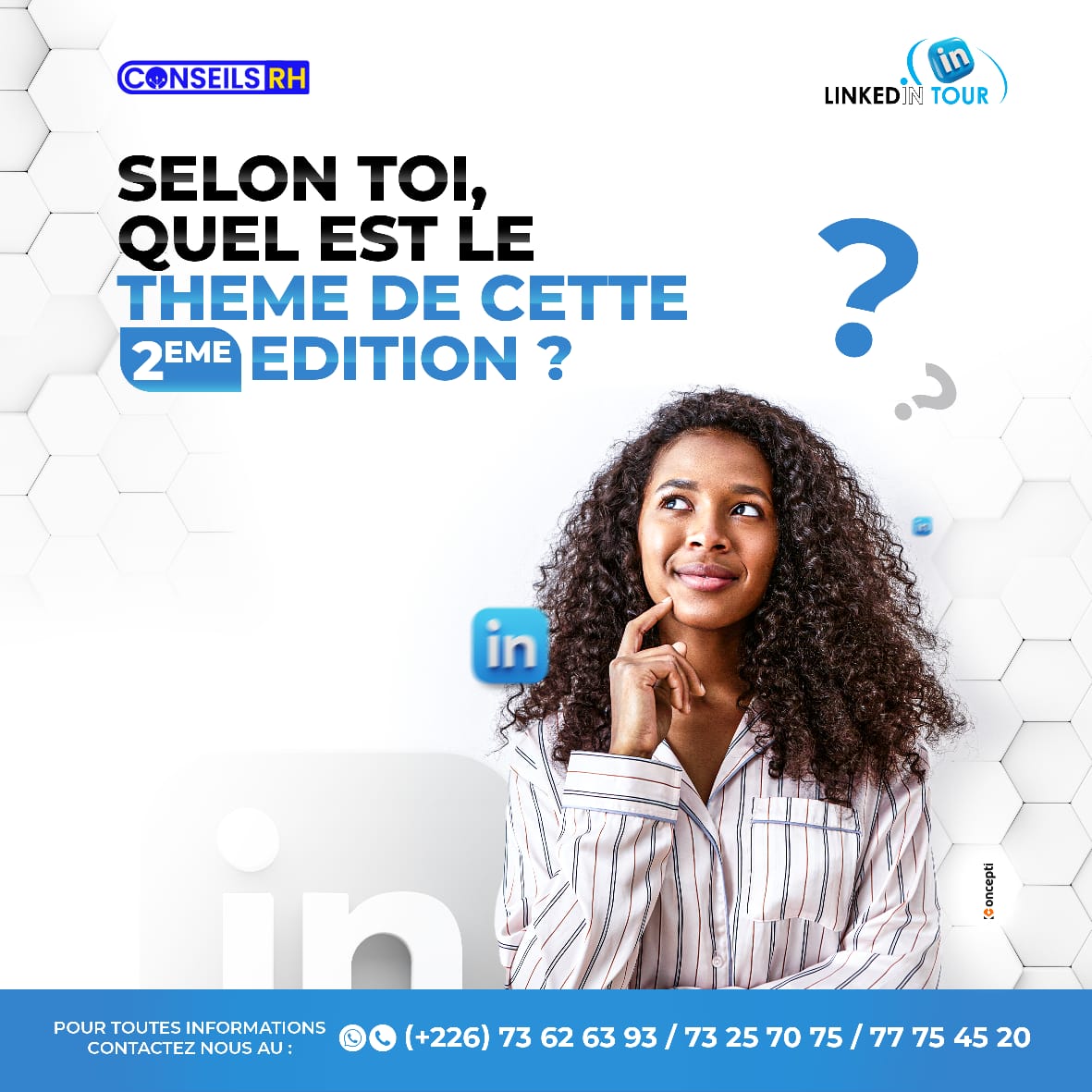 𝗘𝘁 𝘀𝗶 𝗼𝗻 𝗱𝗲𝘃𝗶𝗻𝗮𝗶𝘁 𝗲𝗻𝘀𝗲𝗺𝗯𝗹𝗲 ? 

À ton avis, quel sera le thème de cette 2e édition du LinkedIn Tour ? 

On en parle le 1er mai 2025...

#LinkedinTour_BF