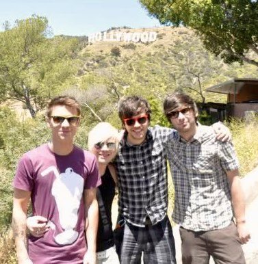 Dan, Me (hair was a good idea at the time),
Lawrence (who did SIFTB video), and Matt fucking Barnes.

LA, circa 2010