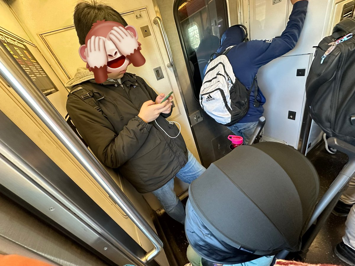 Can we get a stroller sticker next to the disability sticker ? Since common sense doesn’t exist in our society anymore. #mta #queensmom #7train