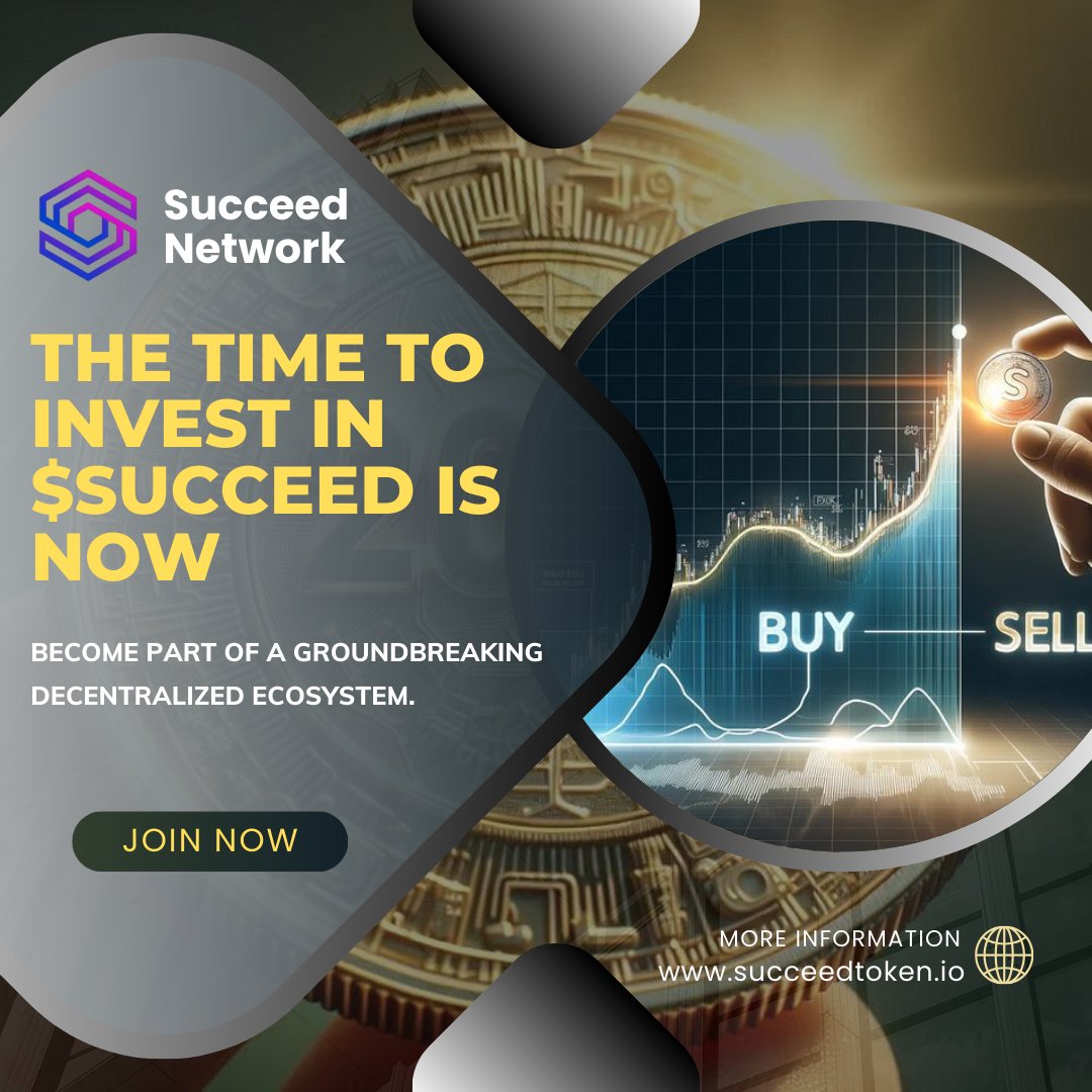 SucceedNetwork's tweet photo. 🗣️ Calling all early believers in $SUCCEED.
Drop a 💎 if you are holding strong.

Retweet if you’re ready to ride this rocket 🚀
Let’s show the world what this community is made of.

#Ethereum  #SucceedCoin 
#InvestNow #Blockchain 
#Crypto #Bitcoin https://t.co/ULzGIY1gAd
