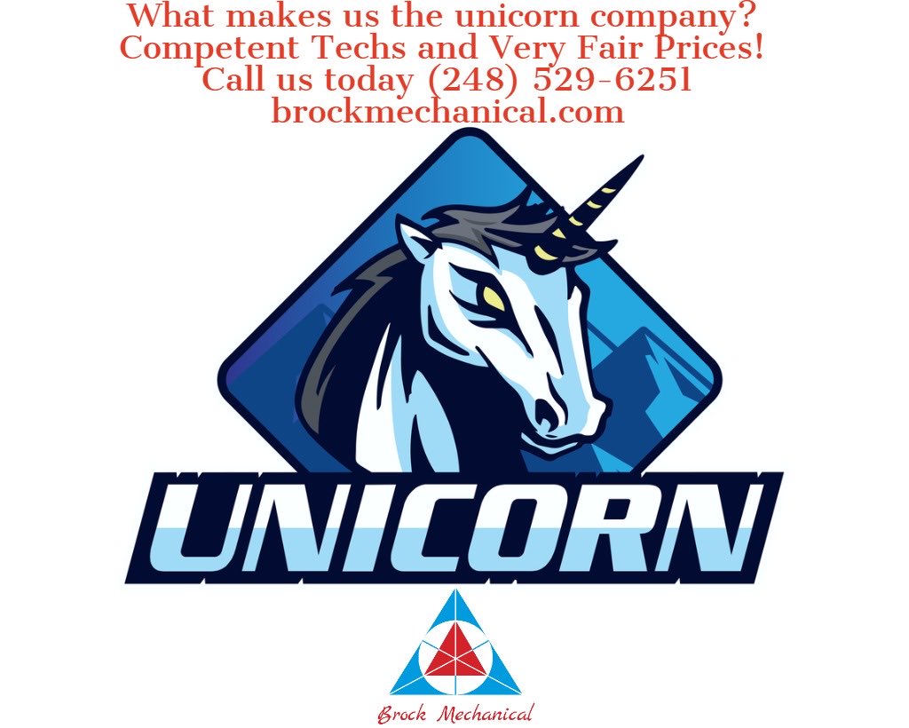 BrockMechanical's tweet photo. We thought we should chime in on today being National Unicorn Day. Well, it is rare to find a team of great plumbers😇. (248) 529-6251, https://t.co/UsRef9xJ10 https://t.co/fQEznhA7Uw