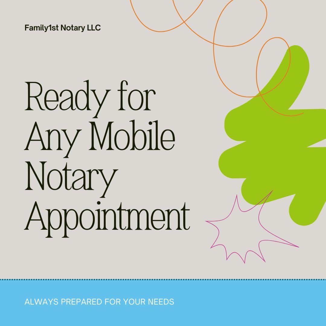 Family1stN's tweet image. Need a notary you can count on like Sunday dinner?
At Family1st, we show up on time, every time. Hospitals, homes, or remote—your paperwork’s handled with grace and grit.#NotaryExcellence #MobileNotaryService #NotaryServices #DocumentSigning #NotaryLife #NotarySigning