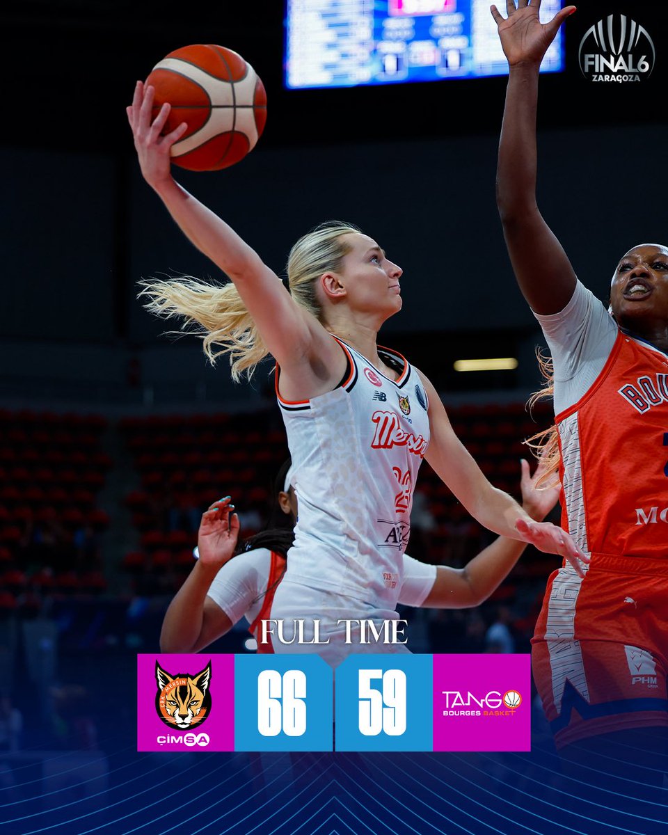 CBKMersin's tweet photo. 🔥 FINAL FOURDAYIZ!!!!!!

Maç Sonucu / Full Time | Çimsa ÇBK Mersin 🆚 Tango Bourges Basket 66-59

📊 Skor dağılımımız: Howard 15, Carleton 12, Anderson 12, Samuelson 11, Johannes 10, Rupert 6, 

#WeAreÇBK #YourCityYourTeam #EuroLeagueWomen https://t.co/TqrhBZ1Mlw