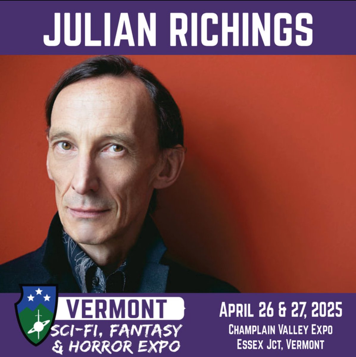 Hey #Supernatural fans! Don’t miss Julian Richings, DEATH, himself, coming to  Vermont Sci Fi, Fantasy, and Horror Expo April 26 and 26th, 2025 in Burlington Vermont.  Get your autos, Selfies, Professional Photo ops and Specialty photo ops of him with the Supernatural Car!