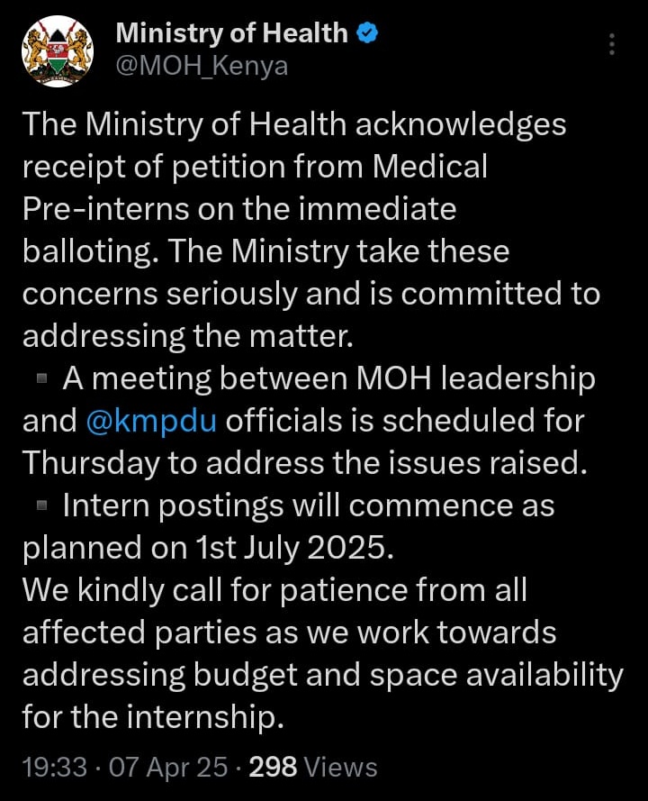 15 months of intern suffering and the best <a href="/MOH_Kenya/">Ministry of Health</a> could say is “we’re reviewing”?
You don’t review hunger. You fix it.

<a href="/KoinangeJeff/">Jeff Koinange, MBS</a>  <a href="/citizentvkenya/">Citizen TV Kenya</a>

#JKLive