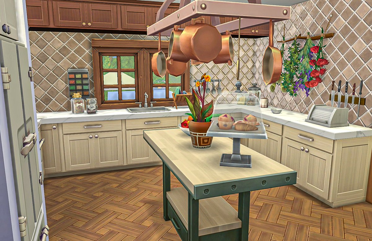 asimialex's tweet image. Some interior shots of my latest build Cascade Villa:
The kitchen and the living room
#TheSims #TheSims4 #ShowUsYourBuilds @TheSimmersSquad