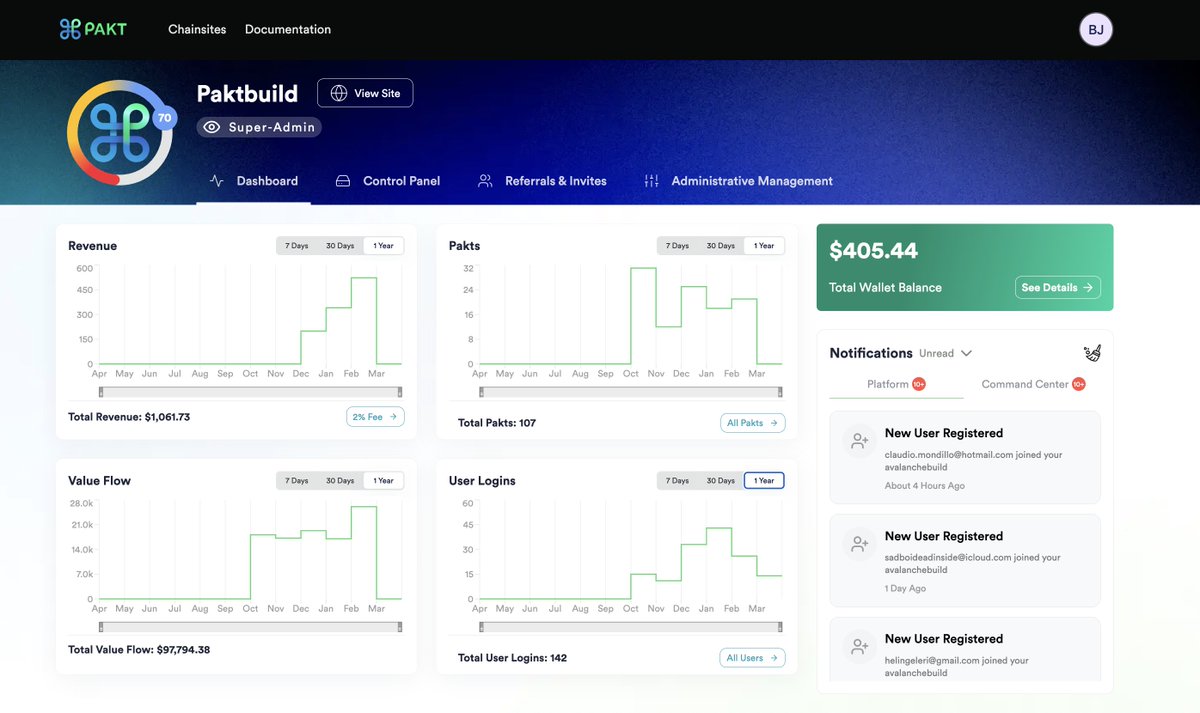 Build in Public--

Pakt is making many of its base APIs (non-custodial escrow wallet, MPC wallets, auth, etc.) usable by AI-vibe coding assistants. What's their value over other companies' APIs?

Use ours and you get our Pakt Command Center "Business In A Box" management suite.