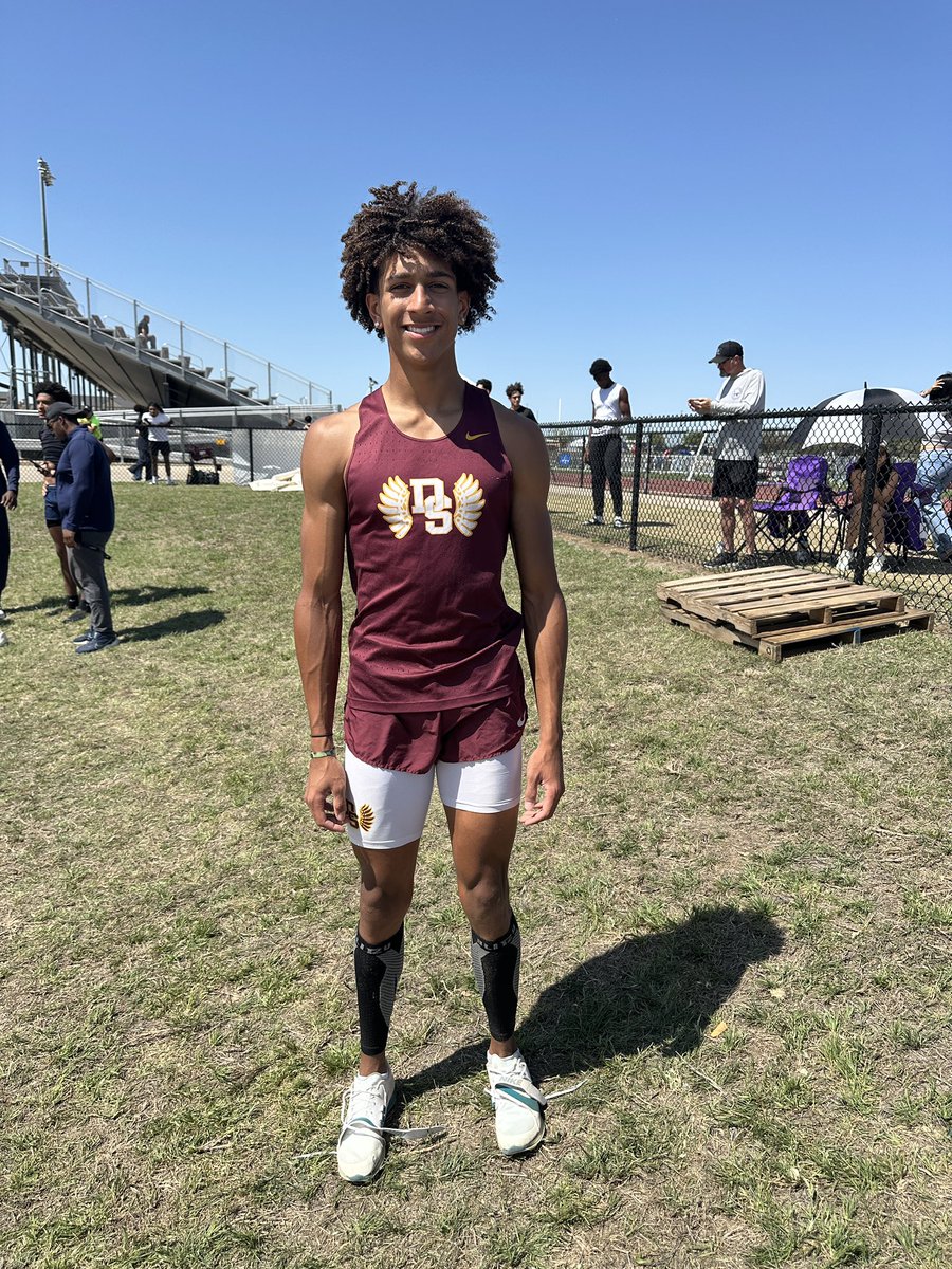 Mattix DaCunha extends his school record in long jump with a new mark of 23’9”! He is area champion!
