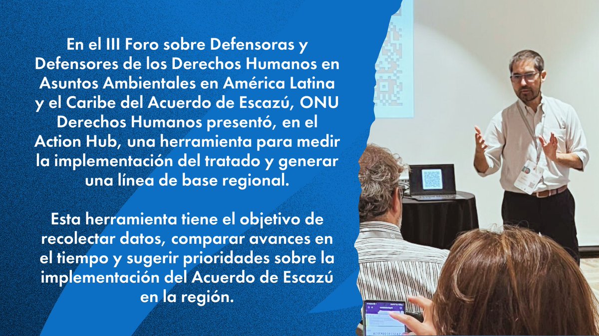 ONU Derechos Humanos - América del Sur (@onu_derechos) on Twitter photo 📣 Continúa el Foro sobre Defensoras y Defensores de #DDHH en Asuntos Ambientales #AcuerdodeEscazú.
La Oficina dialogó con las Partes y sociedad civil para fortalecer la medición de implementación del pacto.
📺En vivo youtube.com/watch?v=gVs1-s…
Con apoyo de
<a href="/SwedeninCOL/">Sweden in Colombia</a> <a href="/kmetell/">Karin Metell Cueva</a> 📣 Continúa el Foro sobre Defensoras y Defensores de #DDHH en Asuntos Ambientales #AcuerdodeEscazú.
La Oficina dialogó con las Partes y sociedad civil para fortalecer la medición de implementación del pacto.
📺En vivo youtube.com/watch?v=gVs1-s…
Con apoyo de
<a href="/SwedeninCOL/">Sweden in Colombia</a> <a href="/kmetell/">Karin Metell Cueva</a>