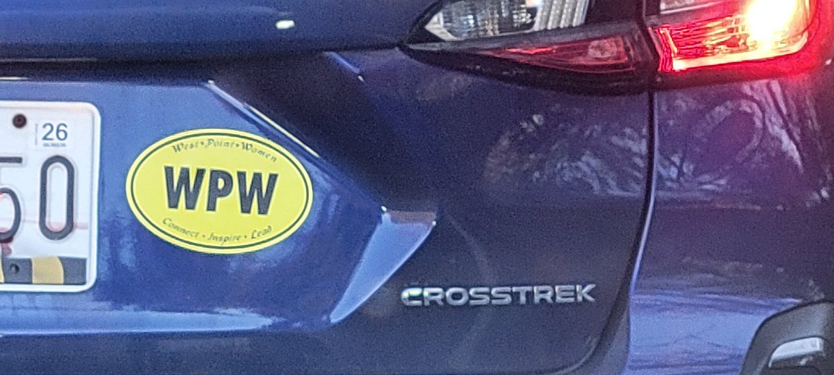 I was so excited to be driving behind another EP enthusiast or possibly a patient of mine s/p pathway ablation...until I zoomed in. <a href="/WestPointWomen/">West Point Women</a> #EPeeps