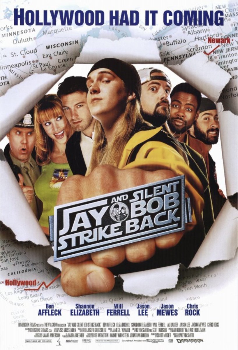 Carnival_Head's tweet photo. Jay and Silent Bob Strike Back is my comfort movie. I genuinely lost track of how many times I’ve watched this movie. It never fails to make me laugh. I love how @ThatKevinSmith is able to put together an amazing cast, but also include his own family. https://t.co/hNZdYaVj0P