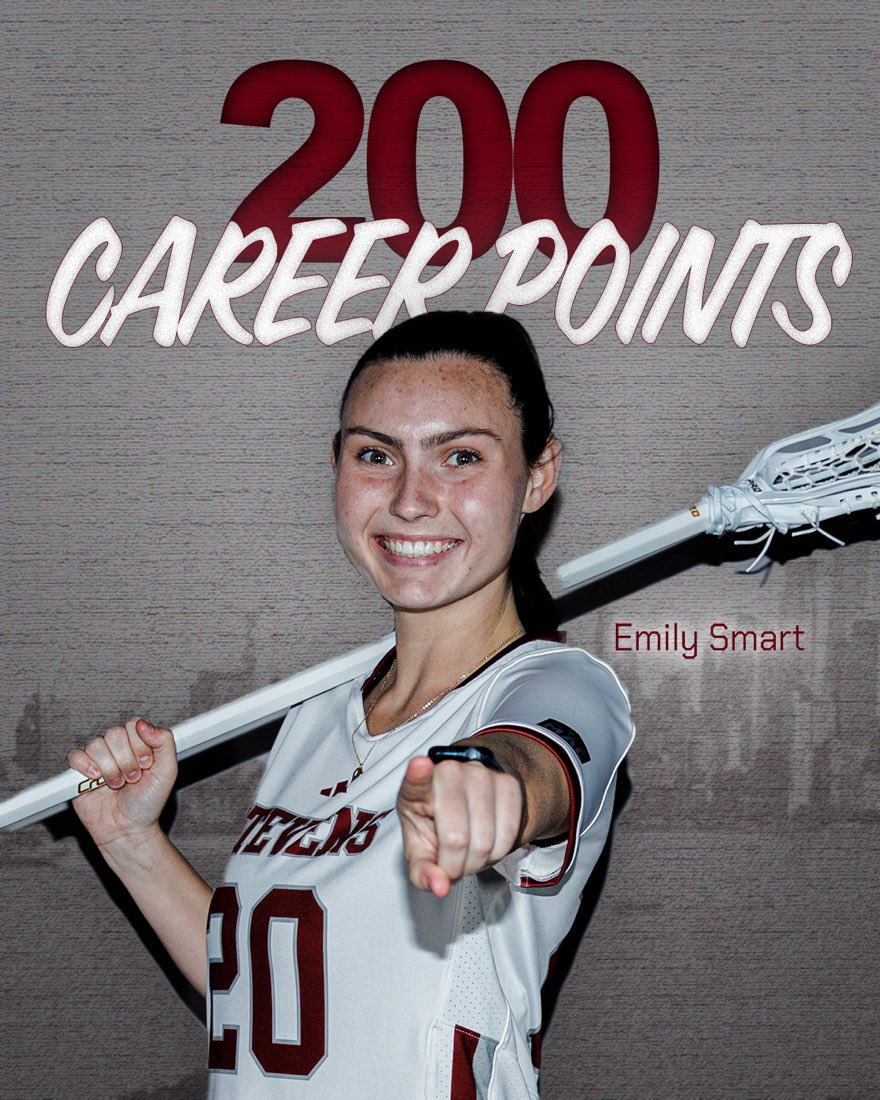 StevensDucks's tweet photo. 🚨Milestone Alert🚨

Emily Smart becomes the 12th in @stevenswlax program history to record 200 career points!

#AllRise | @iwlca | @gomacsports https://t.co/nteDj3bnhw