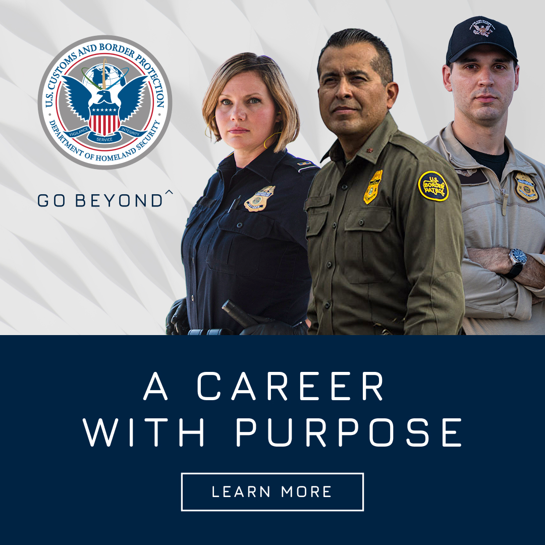 You know more than most what it means to serve our nation. Make the most of the opportunity to continue your service with <a href="/CBP/">CBP</a>.

Register for upcoming webinars and expos: careers.cbp.gov/s/connect-to-r…

#CBP #CBPCareers #LawEnforcement