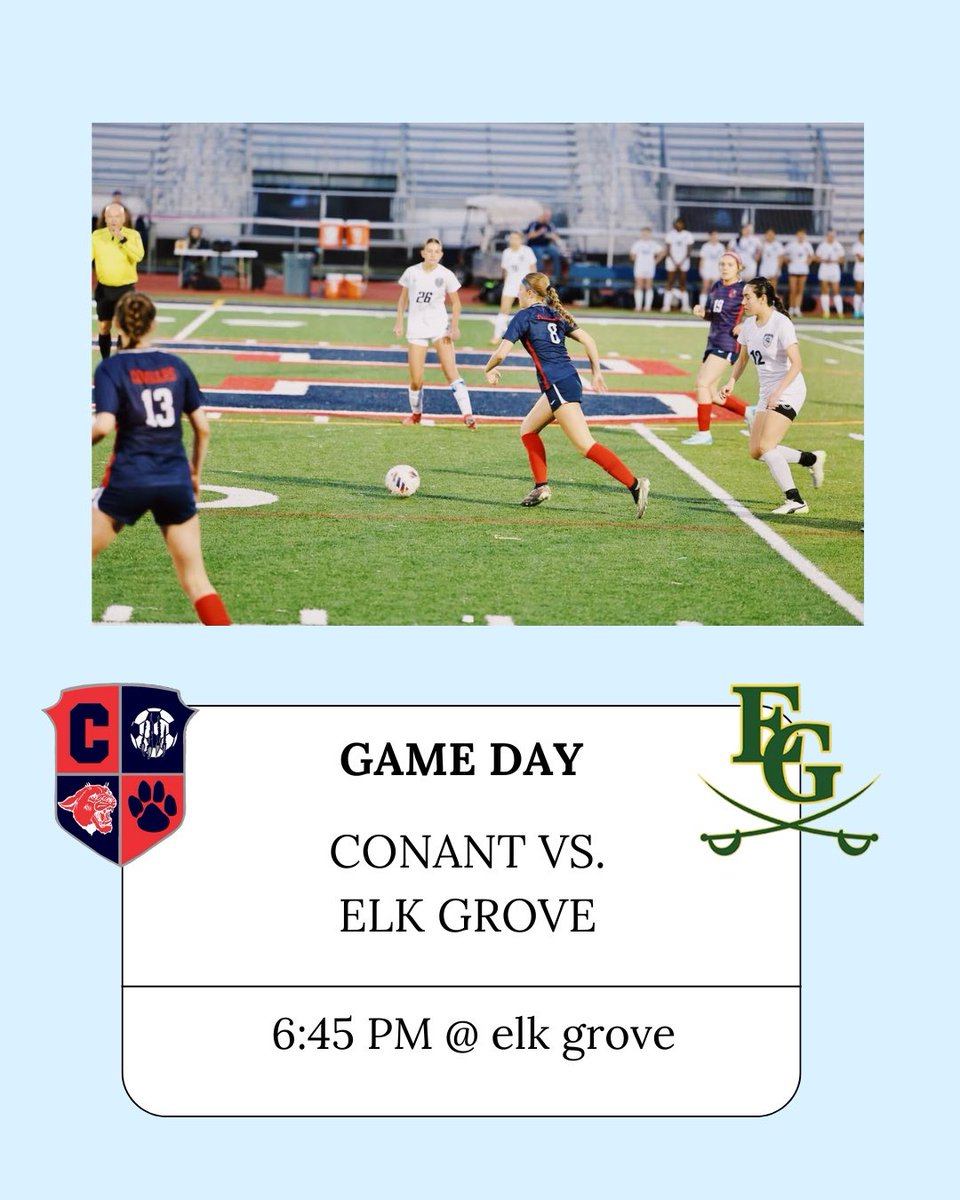 Game Day!☔️🌧️

Games vs Elk Grove tonight.

Varsity @ 6:45 pm (Away)
JV1 @ 5:00 pm (Away)
JV2 @ 5:00 pm (Home)
Freshmen - postponed