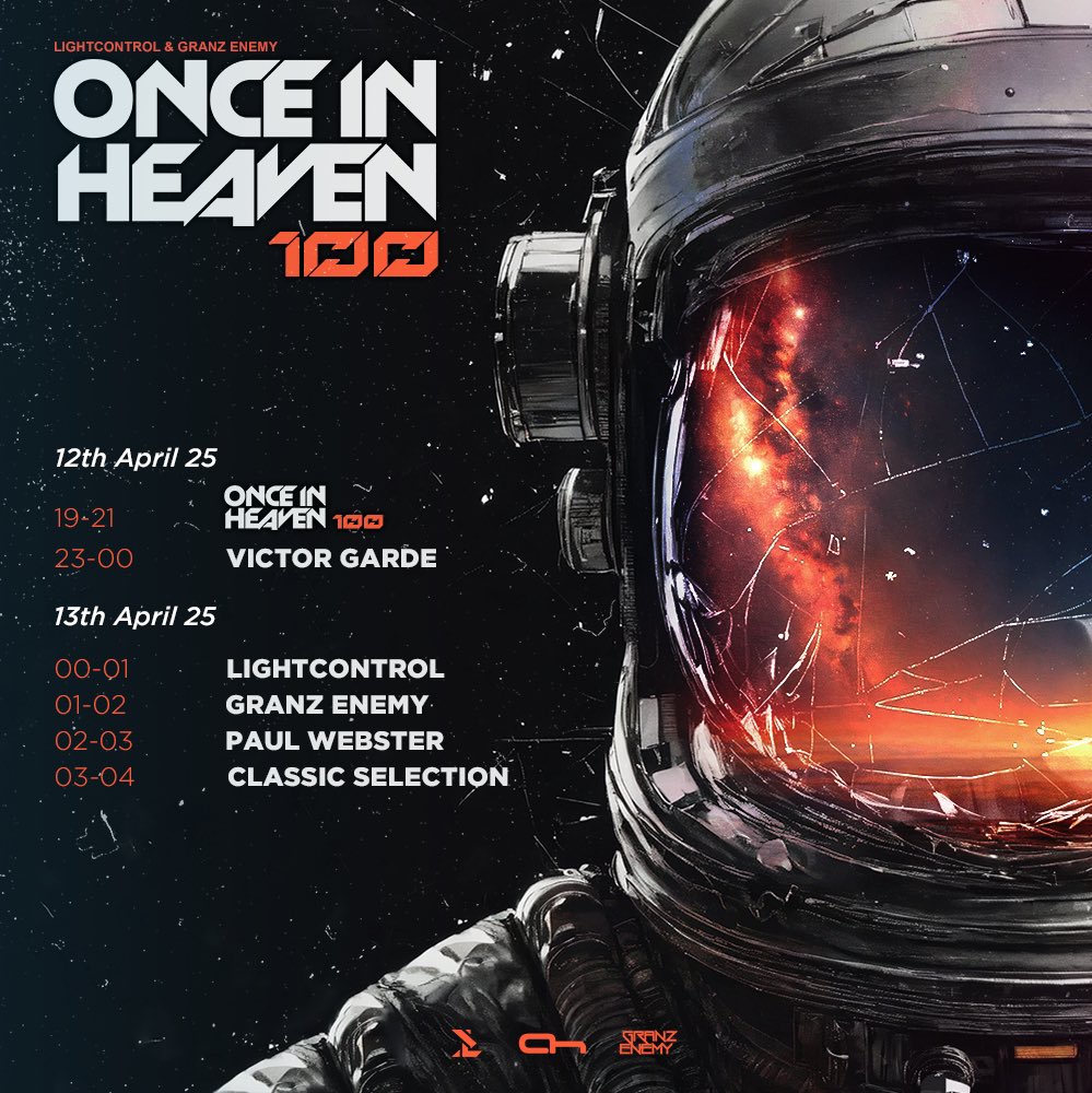 Once In Heaven (@oihradio) on Twitter photo We made it! 100th episode this Saturday! And we gonna celebrate it in style. Prepare yourself for a big celebration starting at 11pm cet via <a href="/AfterhoursFM/">AH.FM</a>. <a href="/imVictorGarde/">Victor Garde</a> , <a href="/GranzEnemy/">GranzEnemy</a>, <a href="/paulwebsterjpw/">Paul Webster</a> and <a href="/djlightcontrol/">LightControl</a> will take you through a journey!
#celebration #music We made it! 100th episode this Saturday! And we gonna celebrate it in style. Prepare yourself for a big celebration starting at 11pm cet via <a href="/AfterhoursFM/">AH.FM</a>. <a href="/imVictorGarde/">Victor Garde</a> , <a href="/GranzEnemy/">GranzEnemy</a>, <a href="/paulwebsterjpw/">Paul Webster</a> and <a href="/djlightcontrol/">LightControl</a> will take you through a journey!
#celebration #music