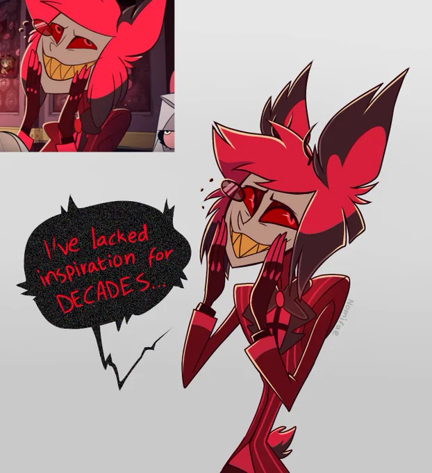 Doin these redraws are fun #Alastor #HazbinHotelFanart