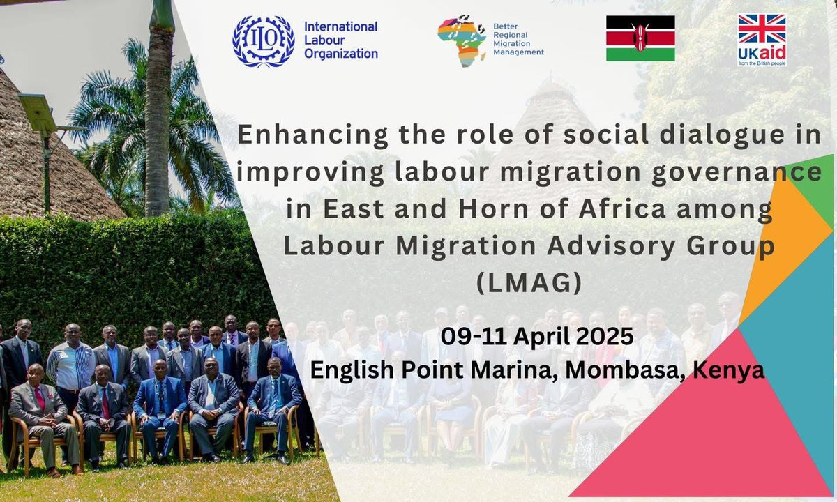 HonYusufMohamed's tweet photo. Excited to join the 3rd Labour Migration Advisory Group meeting in Mombasa alongside #EHoA leaders, employers & workers. Together, we advanced dialogue on practical, rights-based solutions to ensure fair, safe, and well-governed labour migration across the region. https://t.co/opcmzeCGiT