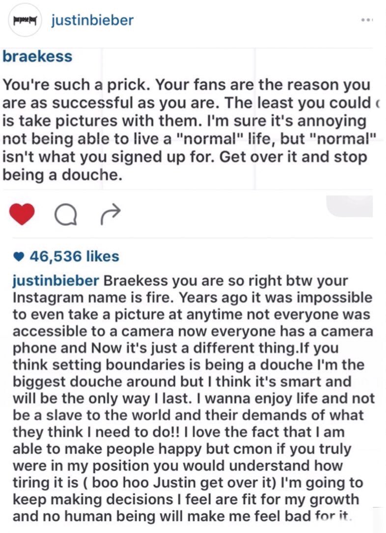YukonFenty's tweet photo. All Justin Bieber ever asked for was to be treated like a human being not an object https://t.co/XzR7eGcBcv