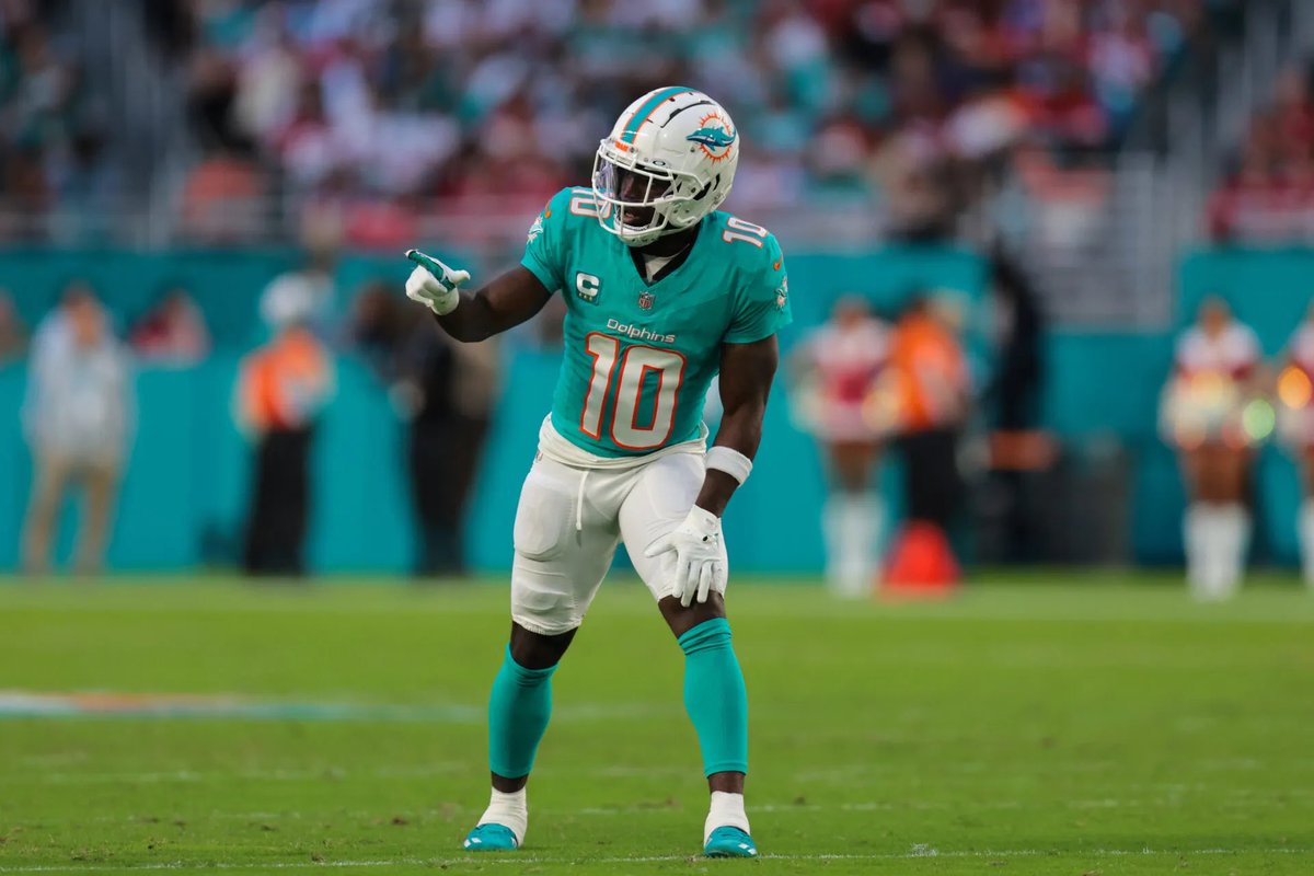 SleeperNFL's tweet photo. Miami Dolphins WR Tyreek Hill was involved in a domestic dispute with his wife at his high-rise condominium in Sunny Isles Beach on Monday, per @AndySlater https://t.co/pfXlpp3zTX