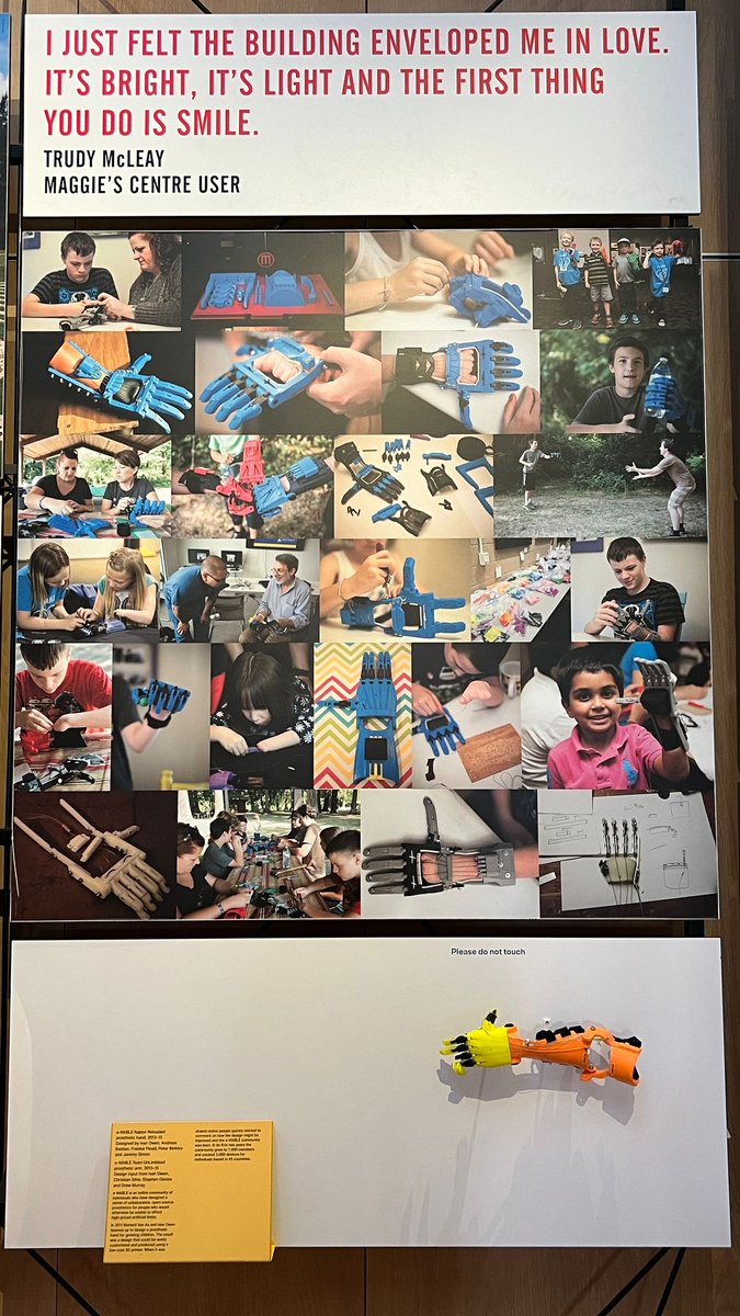 PO_ammar's tweet photo. Feeling inspired at the Design Museum today. Seeing the incredible work of the e-NABLE community and the impact of open-source prosthetic designs reminded me of why I became a prosthetist. Innovation, and human connection this is what it’s all about #designmuseum
@Enablethefuture https://t.co/nYmK7b9WfL
