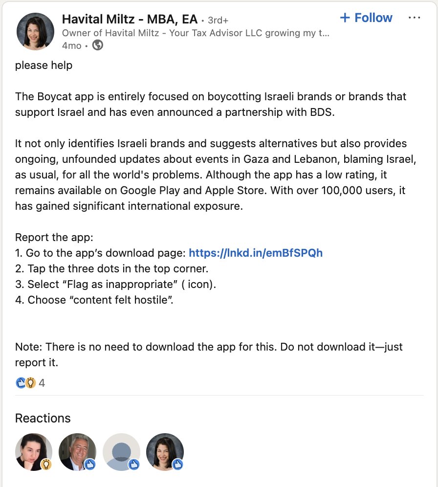 Excuse me its 2 million users***

Also if you find a link to this linkedin post in the comments below it wasn't me 😇

She had to like her own post to stay relevant too 

Keep boycotting 🍉