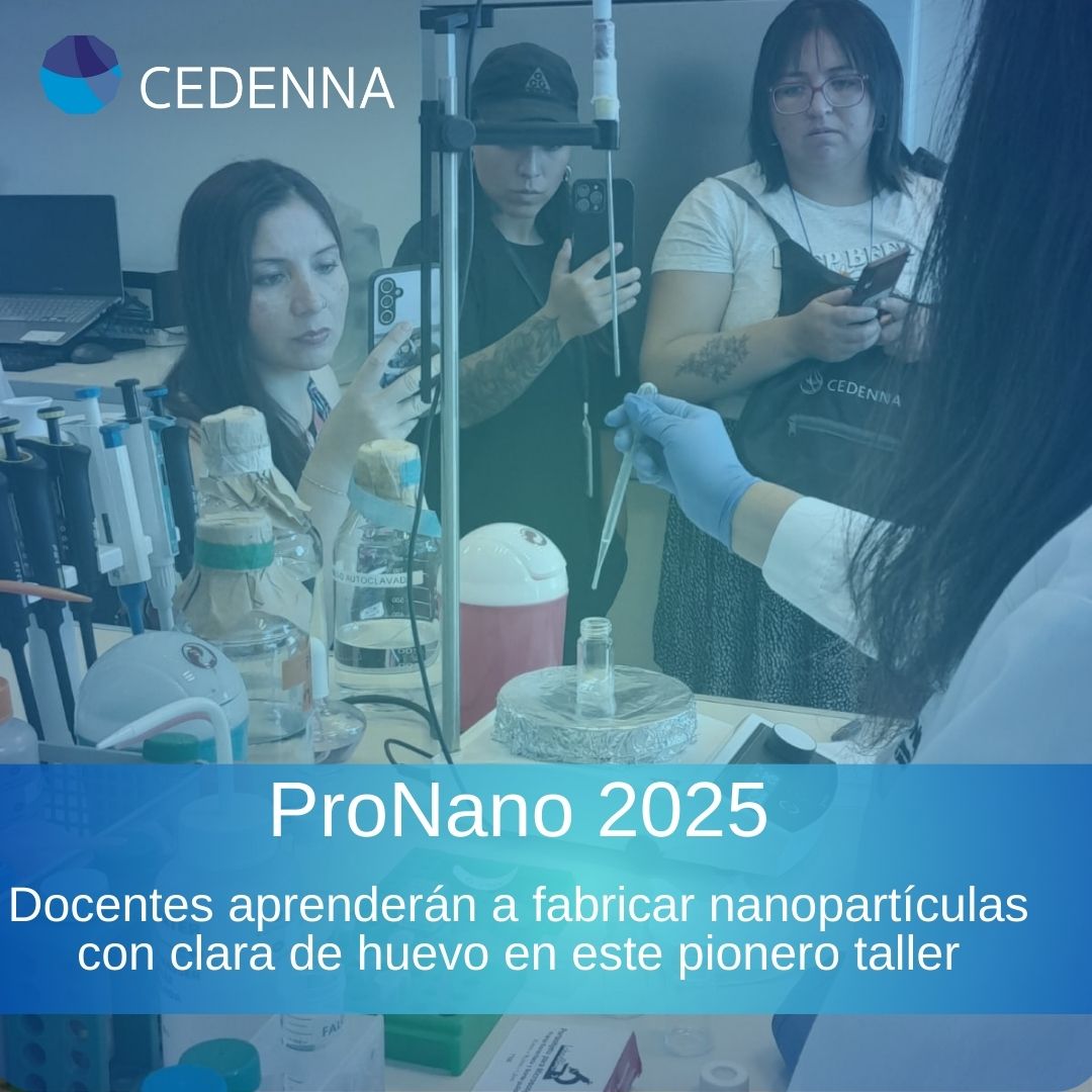 🎯Docentes de variadas regiones de nuestro país aprenderán a fabricar nanopartículas con clara de huevo en este pionero taller 🧪