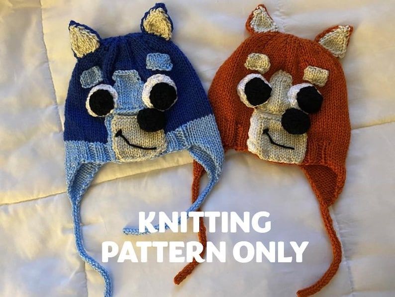 knithacker's tweet photo. Blue & Orange Heeler Puppy Hat Pattern For Knitters From Rachel Macak of Knitwit Yarn Goods + An Alt For Crocheters! 👉 https://t.co/i56KBfqQ8d #kniting #crochet https://t.co/ltM1wz6NGk
